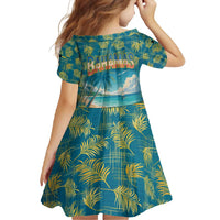 Bahamas Family Matching Off Shoulder Maxi Dress and Hawaiian Shirt with Tropical Beach Sunset Palm Tree Ocean Spirit