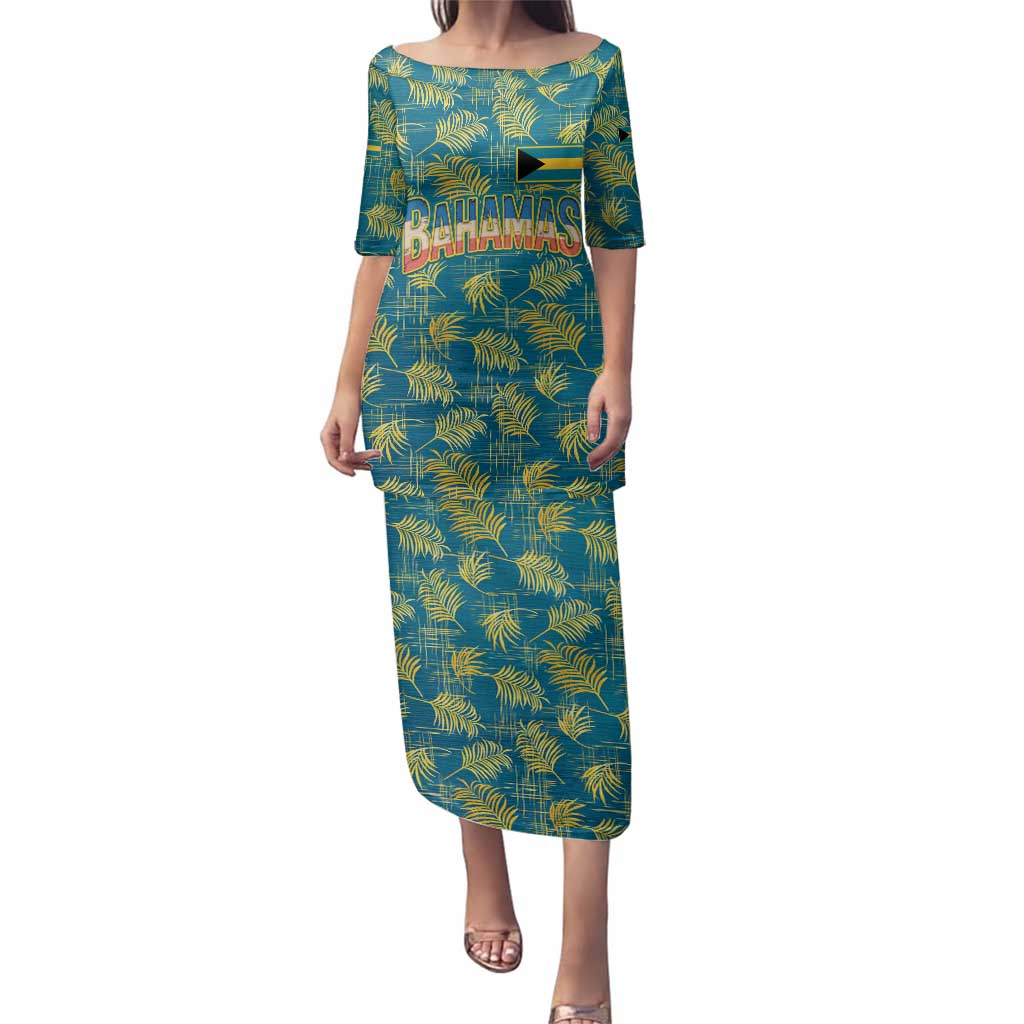 Bahamas Family Matching Puletasi and Hawaiian Shirt with Tropical Beach Sunset Palm Tree Ocean Spirit