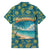 Bahamas Family Matching Summer Maxi Dress and Hawaiian Shirt with Tropical Beach Sunset Palm Tree Ocean Spirit