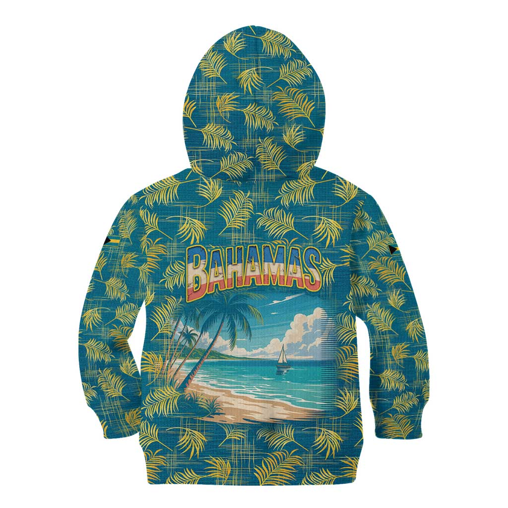 Bahamas Kid Hoodie with Tropical Beach Sunset Palm Tree Ocean Spirit