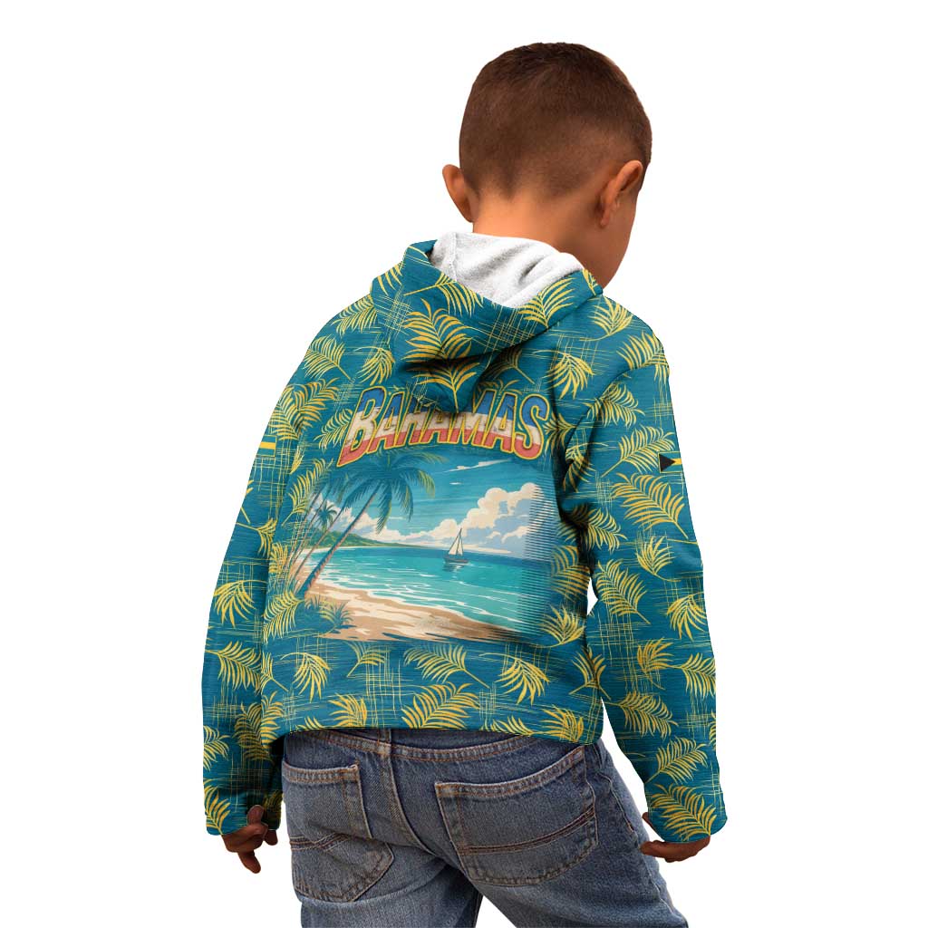 Bahamas Kid Hoodie with Tropical Beach Sunset Palm Tree Ocean Spirit