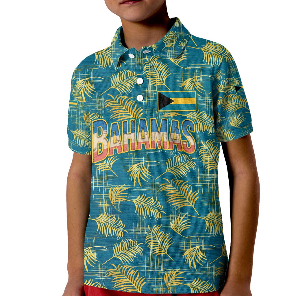 Bahamas Kid Polo Shirt with Tropical Beach Sunset Palm Tree Ocean Spirit