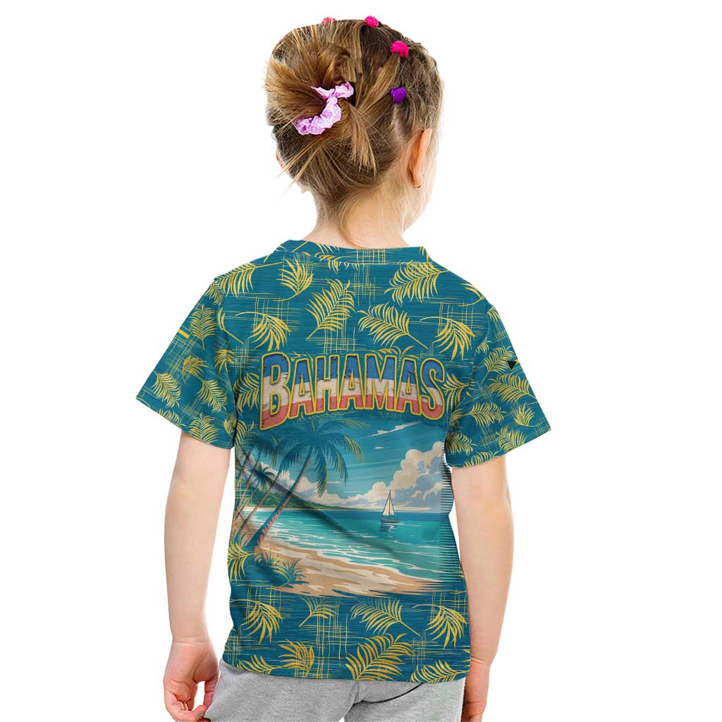 Bahamas Kid T Shirt with Tropical Beach Sunset Palm Tree Ocean Spirit