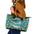 Bahamas Leather Tote Bag with Tropical Beach Sunset Palm Tree Ocean Spirit