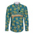 Bahamas Long Sleeve Button Shirt with Tropical Beach Sunset Palm Tree Ocean Spirit