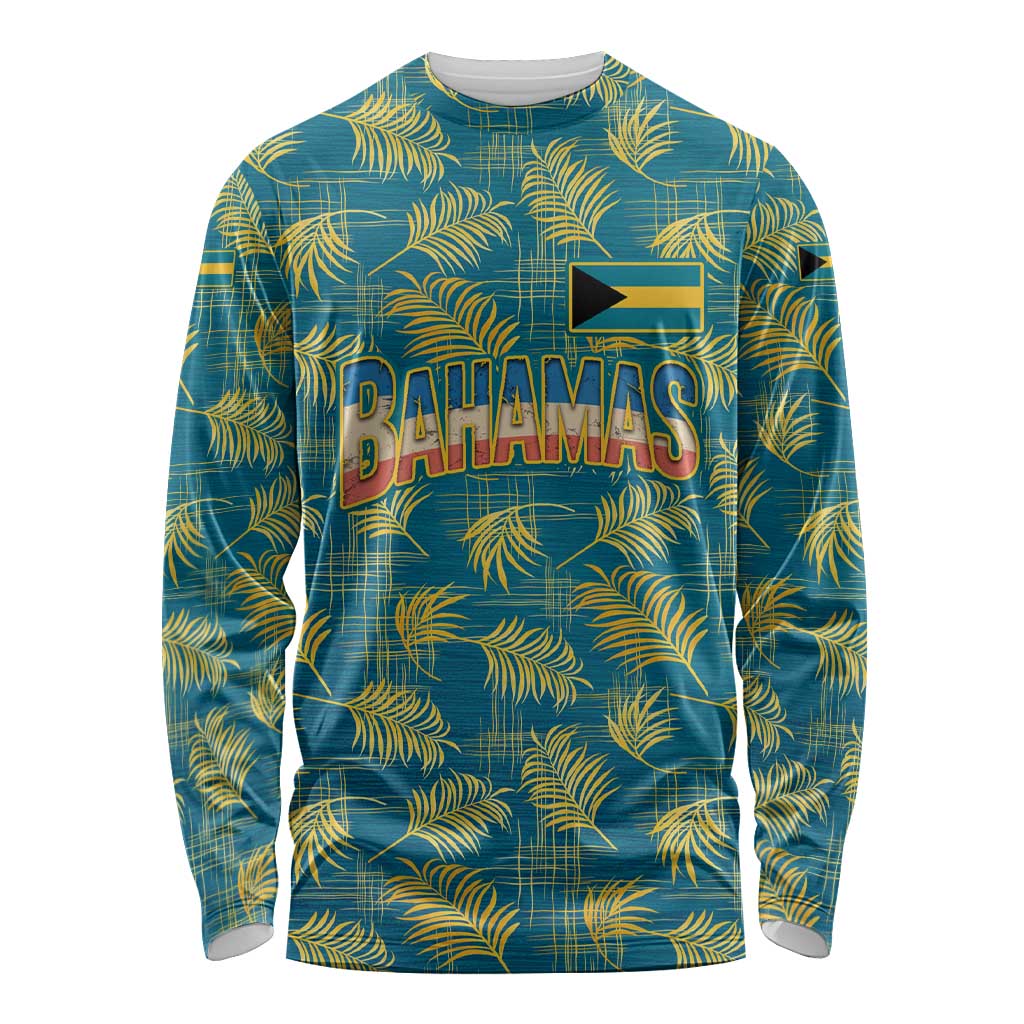 Bahamas Long Sleeve Shirt with Tropical Beach Sunset Palm Tree Ocean Spirit