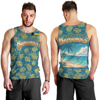 Bahamas Men Tank Top with Tropical Beach Sunset Palm Tree Ocean Spirit