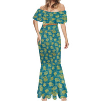 Bahamas Mermaid Dress with Tropical Beach Sunset Palm Tree Ocean Spirit