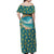 Bahamas Off Shoulder Maxi Dress with Tropical Beach Sunset Palm Tree Ocean Spirit