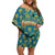 Bahamas Off Shoulder Short Dress with Tropical Beach Sunset Palm Tree Ocean Spirit
