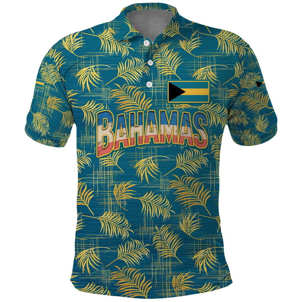 Bahamas Polo Shirt with Tropical Beach Sunset Palm Tree Ocean Spirit