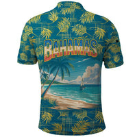 Bahamas Polo Shirt with Tropical Beach Sunset Palm Tree Ocean Spirit