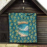 Bahamas Quilt with Tropical Beach Sunset Palm Tree Ocean Spirit
