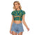Bahamas Raglan Cropped T Shirt with Tropical Beach Sunset Palm Tree Ocean Spirit