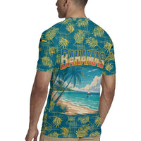 Bahamas Rugby Jersey with Tropical Beach Sunset Palm Tree Ocean Spirit