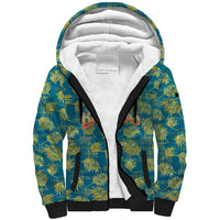 Bahamas Sherpa Hoodie with Tropical Beach Sunset Palm Tree Ocean Spirit