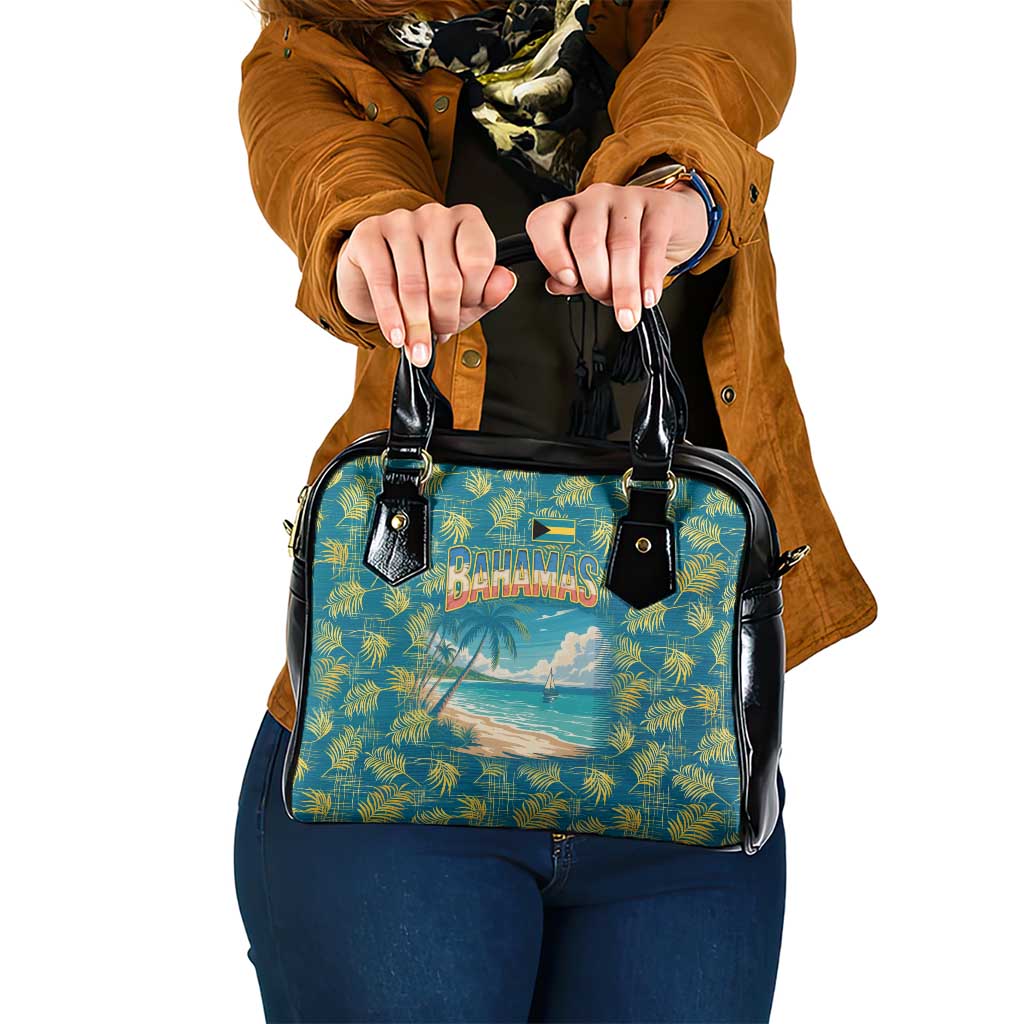 Bahamas Shoulder Handbag with Tropical Beach Sunset Palm Tree Ocean Spirit
