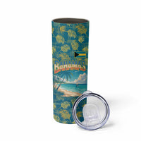 Bahamas Skinny Tumbler with Tropical Beach Sunset Palm Tree Ocean Spirit