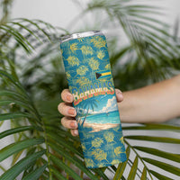 Bahamas Skinny Tumbler with Tropical Beach Sunset Palm Tree Ocean Spirit