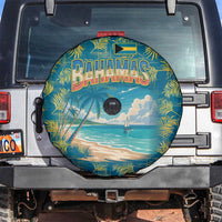 Bahamas Spare Tire Cover with Tropical Beach Sunset Palm Tree Ocean Spirit