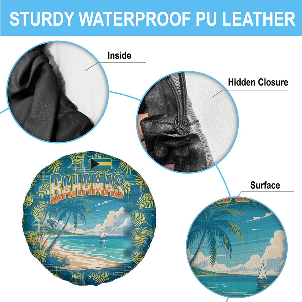 Bahamas Spare Tire Cover with Tropical Beach Sunset Palm Tree Ocean Spirit