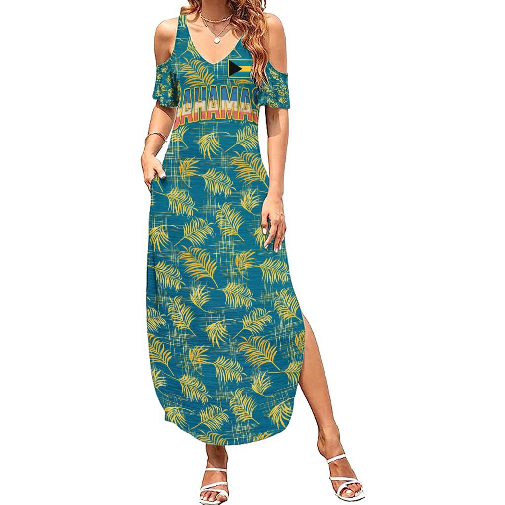 Bahamas Summer Maxi Dress with Tropical Beach Sunset Palm Tree Ocean Spirit