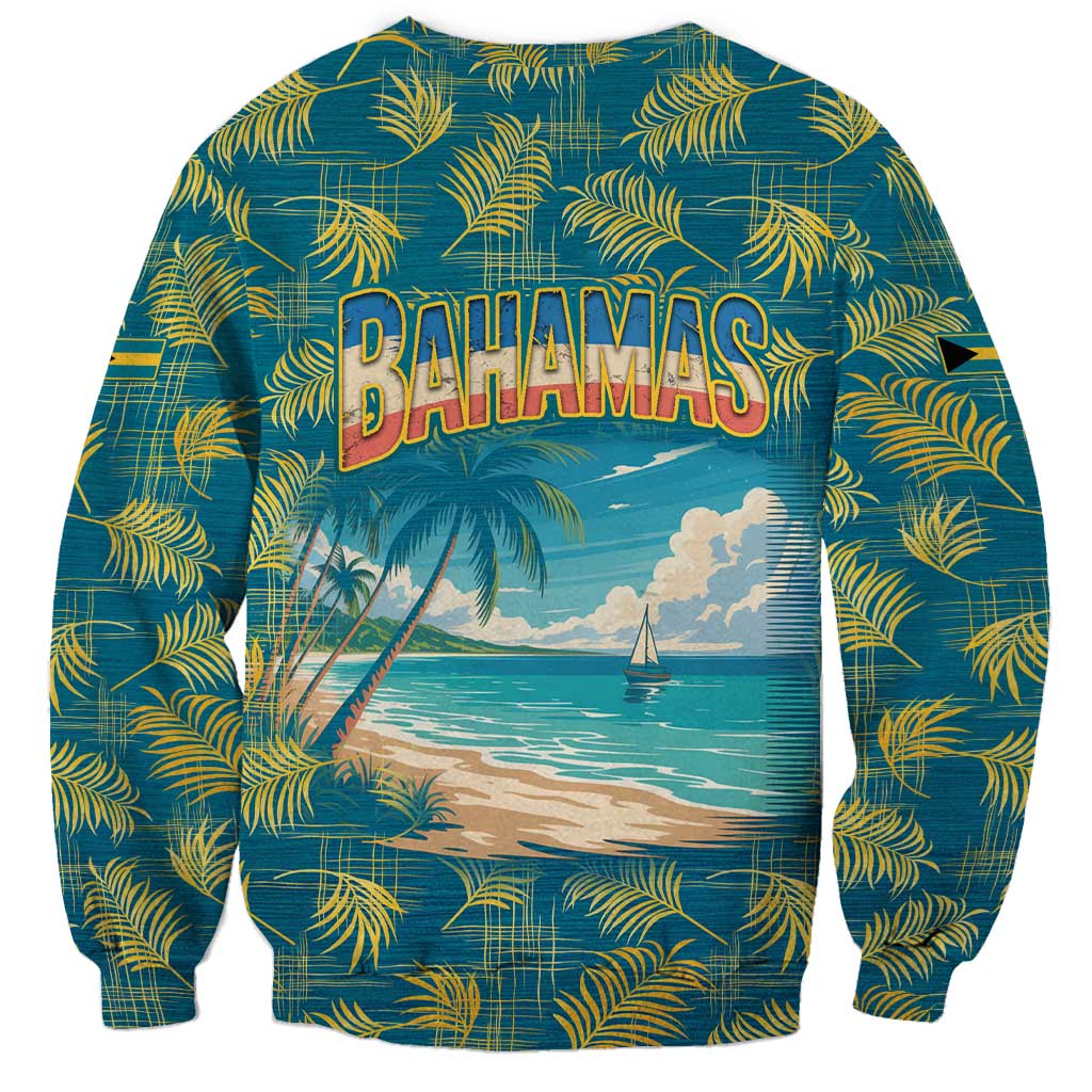 Bahamas Sweatshirt with Tropical Beach Sunset Palm Tree Ocean Spirit