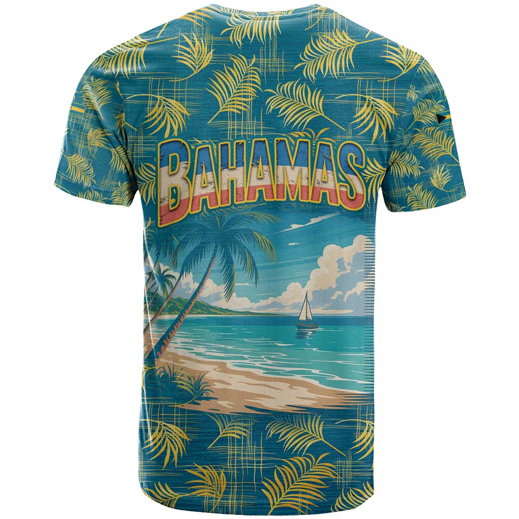Bahamas T Shirt with Tropical Beach Sunset Palm Tree Ocean Spirit