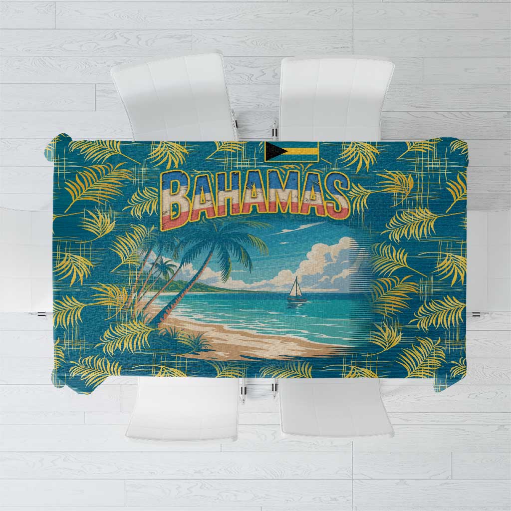 Bahamas Tablecloth with Tropical Beach Sunset Palm Tree Ocean Spirit