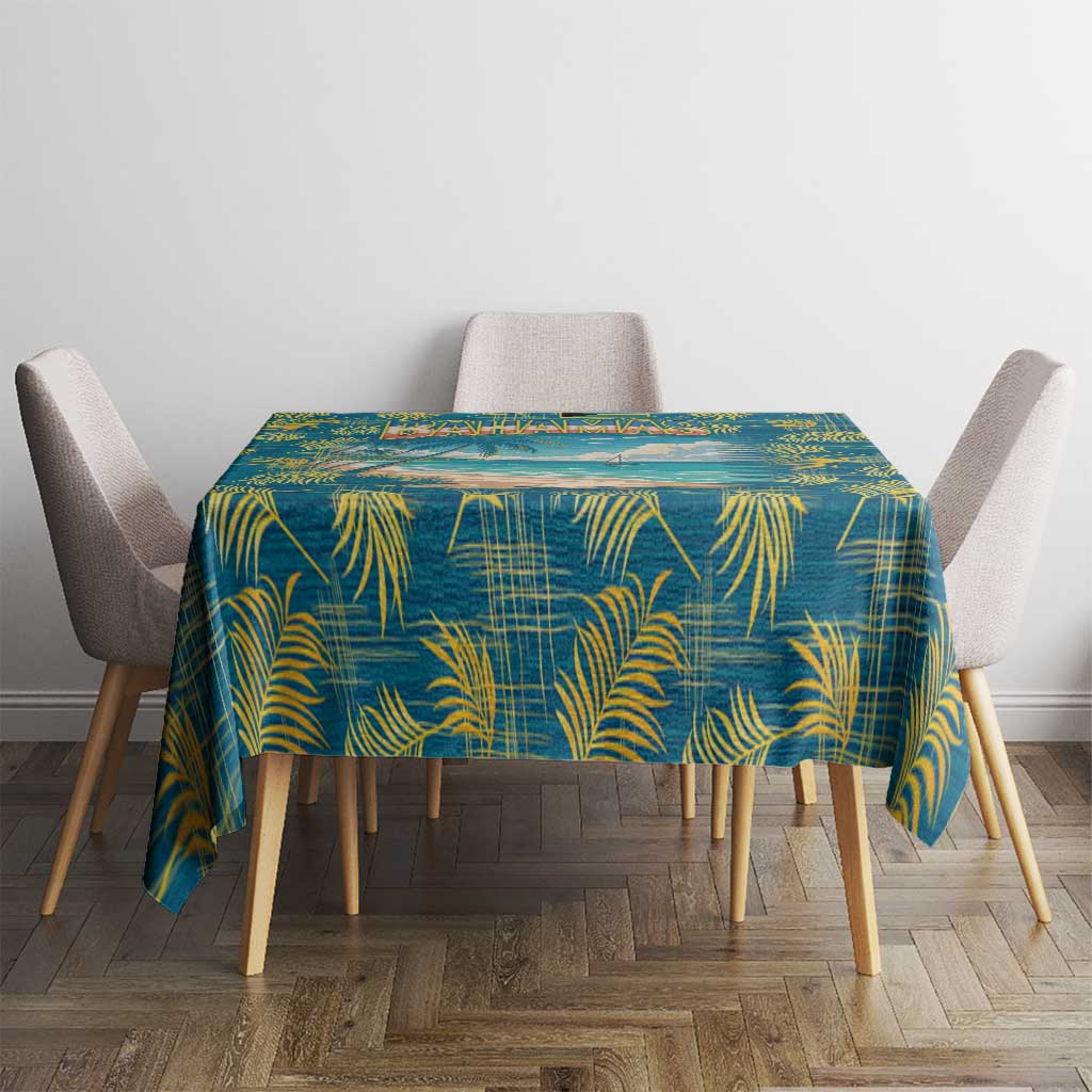 Bahamas Tablecloth with Tropical Beach Sunset Palm Tree Ocean Spirit