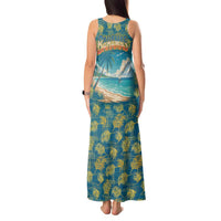 Bahamas Tank Maxi Dress with Tropical Beach Sunset Palm Tree Ocean Spirit