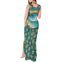 Bahamas Tank Maxi Dress with Tropical Beach Sunset Palm Tree Ocean Spirit