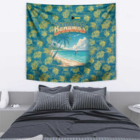 Bahamas Tapestry with Tropical Beach Sunset Palm Tree Ocean Spirit