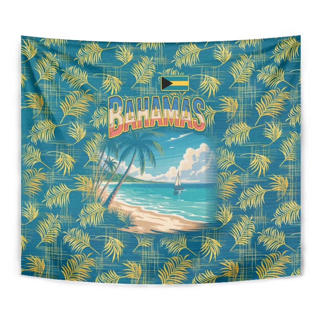 Bahamas Tapestry with Tropical Beach Sunset Palm Tree Ocean Spirit
