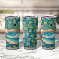 Bahamas Tumbler Cup with Tropical Beach Sunset Palm Tree Ocean Spirit