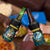 Bahamas Coat of Arms and Flag 4 in 1 Can Cooler Tumbler with Blue Coral Pattern and Marlin Crest - Wonder Print Shop
