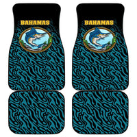 Bahamas Coat of Arms and Flag Car Mats with Blue Coral Pattern and Marlin Crest - Wonder Print Shop