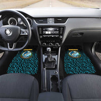 Bahamas Coat of Arms and Flag Car Mats with Blue Coral Pattern and Marlin Crest - Wonder Print Shop