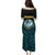 Bahamas Coat of Arms and Flag Family Matching Puletasi and Hawaiian Shirt with Blue Coral Pattern and Marlin Crest - Wonder Print Shop