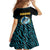 Bahamas Coat of Arms and Flag Family Matching Summer Maxi Dress and Hawaiian Shirt with Blue Coral Pattern and Marlin Crest - Wonder Print Shop