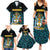 Bahamas Coat of Arms and Flag Family Matching Summer Maxi Dress and Hawaiian Shirt with Blue Coral Pattern and Marlin Crest - Wonder Print Shop