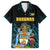 Bahamas Coat of Arms and Flag Family Matching Summer Maxi Dress and Hawaiian Shirt with Blue Coral Pattern and Marlin Crest - Wonder Print Shop
