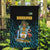 Bahamas Coat of Arms and Flag Garden Flag with Blue Coral Pattern and Marlin Crest - Wonder Print Shop