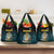 Bahamas Coat of Arms and Flag Grocery Bag with Blue Coral Pattern and Marlin Crest - Wonder Print Shop