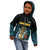 Bahamas Coat of Arms and Flag Kid Hoodie with Blue Coral Pattern and Marlin Crest - Wonder Print Shop