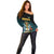 Bahamas Coat of Arms and Flag Off Shoulder Sweater with Blue Coral Pattern and Marlin Crest - Wonder Print Shop