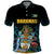 Bahamas Coat of Arms and Flag Polo Shirt with Blue Coral Pattern and Marlin Crest - Wonder Print Shop