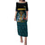 Bahamas Coat of Arms and Flag Puletasi with Blue Coral Pattern and Marlin Crest - Wonder Print Shop