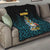 Bahamas Coat of Arms and Flag Quilt with Blue Coral Pattern and Marlin Crest - Wonder Print Shop