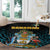 Bahamas Coat of Arms and Flag Round Carpet with Blue Coral Pattern and Marlin Crest - Wonder Print Shop